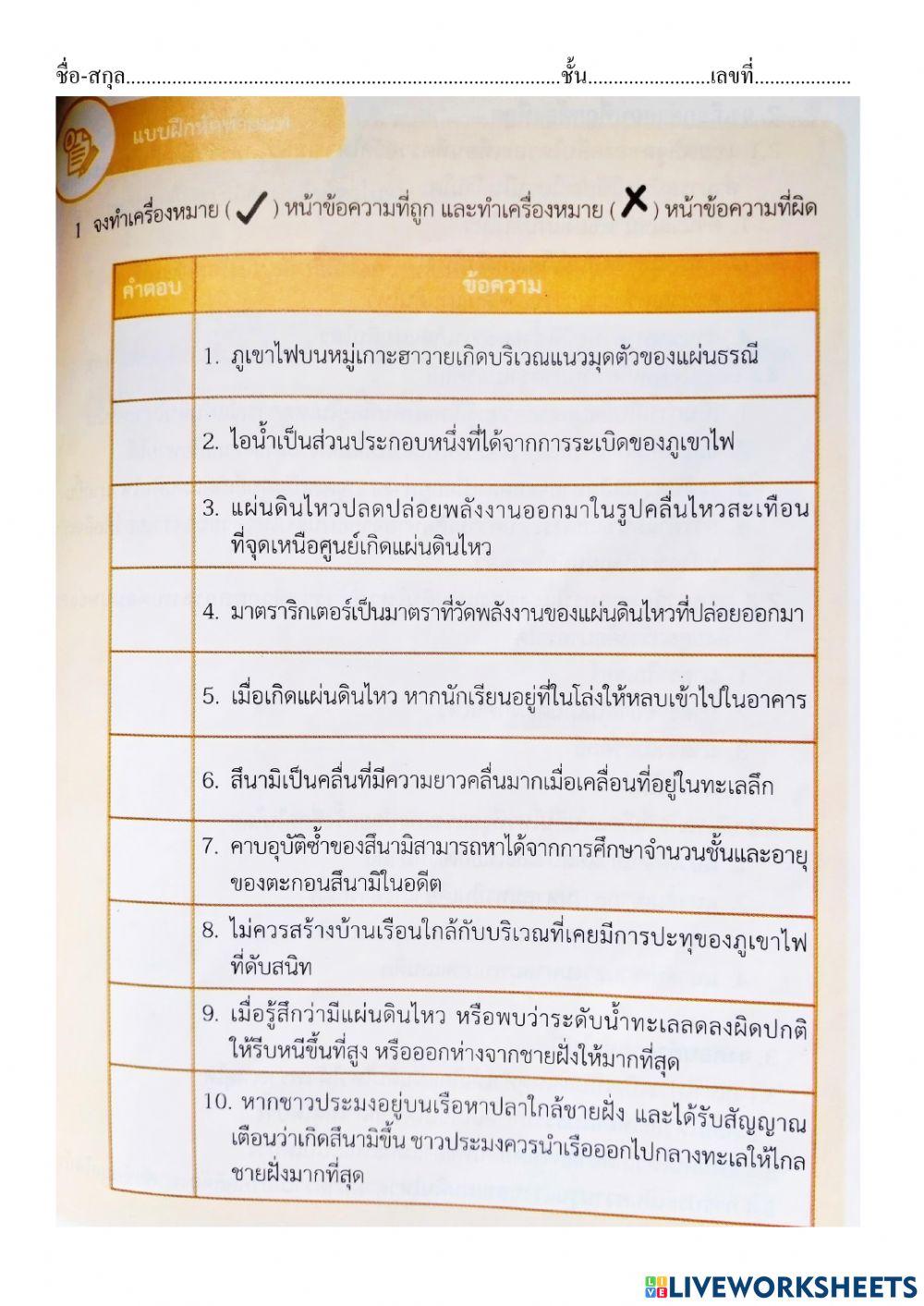 ภูเขาไฟระเบิด แผ่นดินไหว สึนามิ