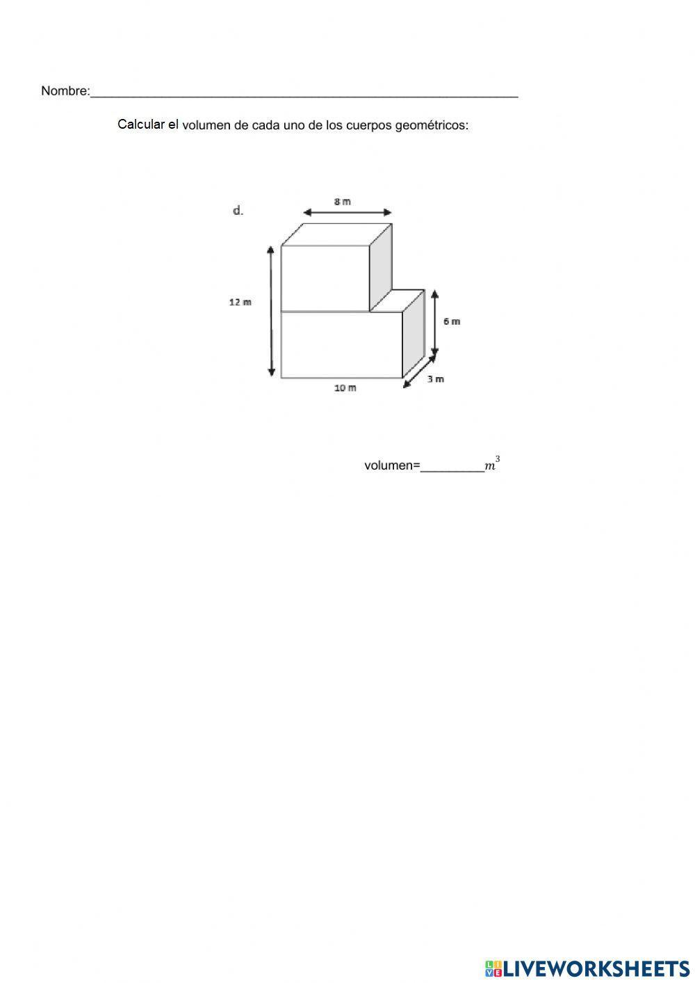Volumen de cuerpos geometricos compuestos