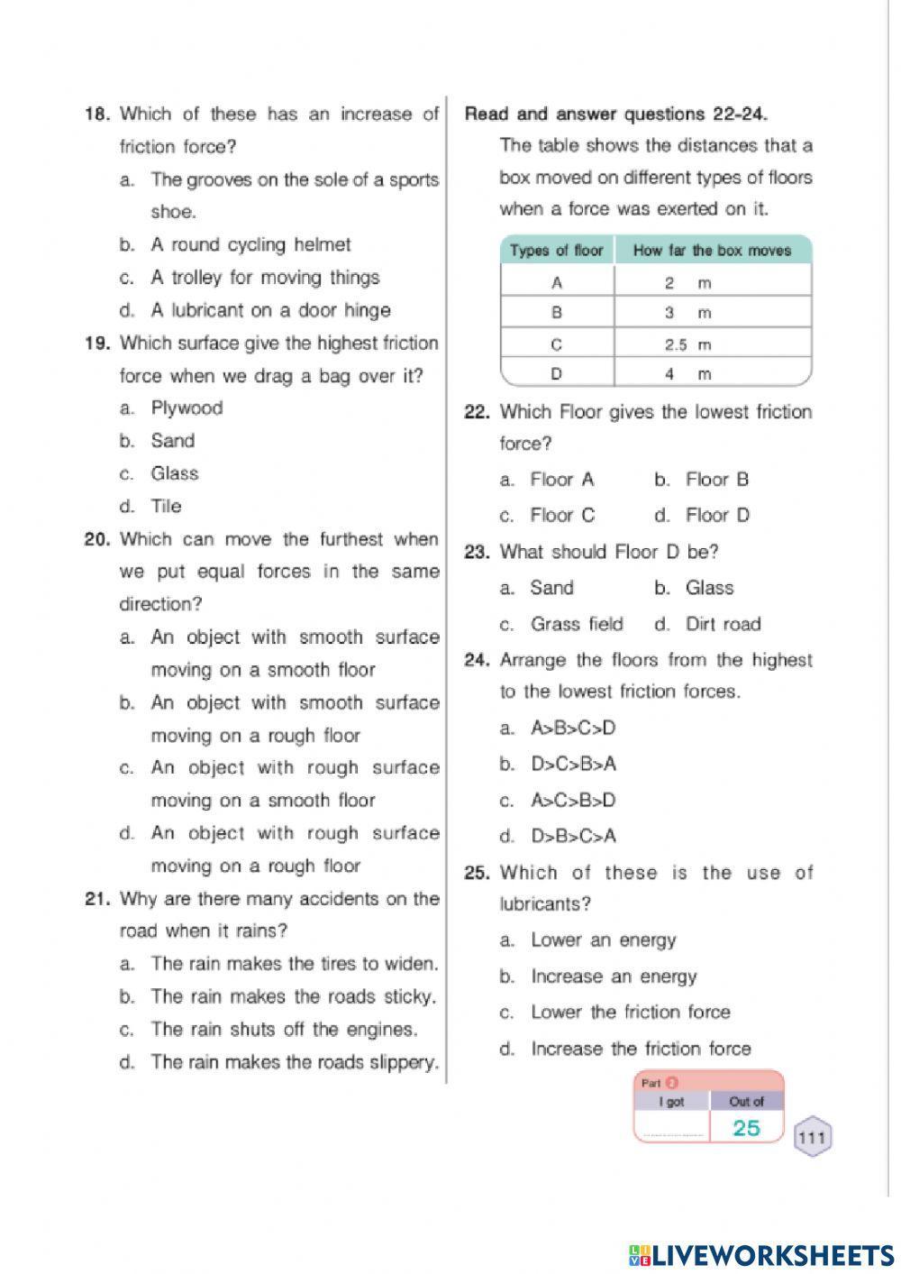 UNIT TEST: Forces in Everyday Life