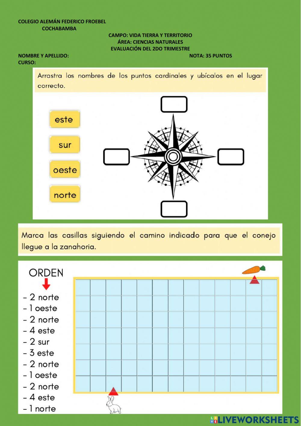 Evaluación de ciencias naturales
