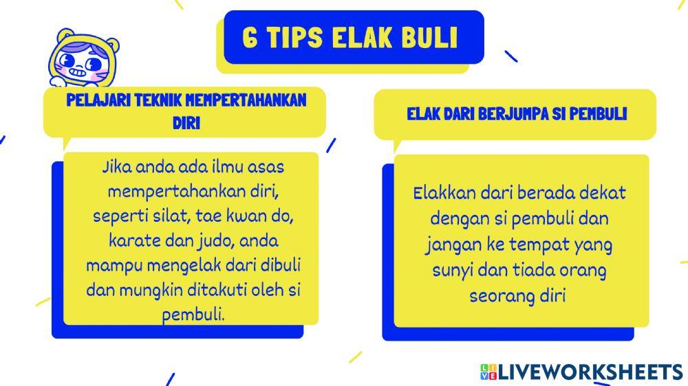 Jangan Buli! Elak Buli! - Cara Elak Buli