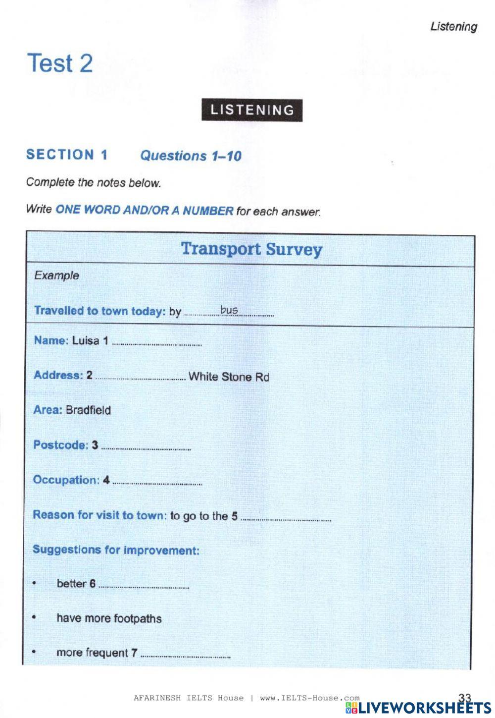IELTS listening Section 10.1