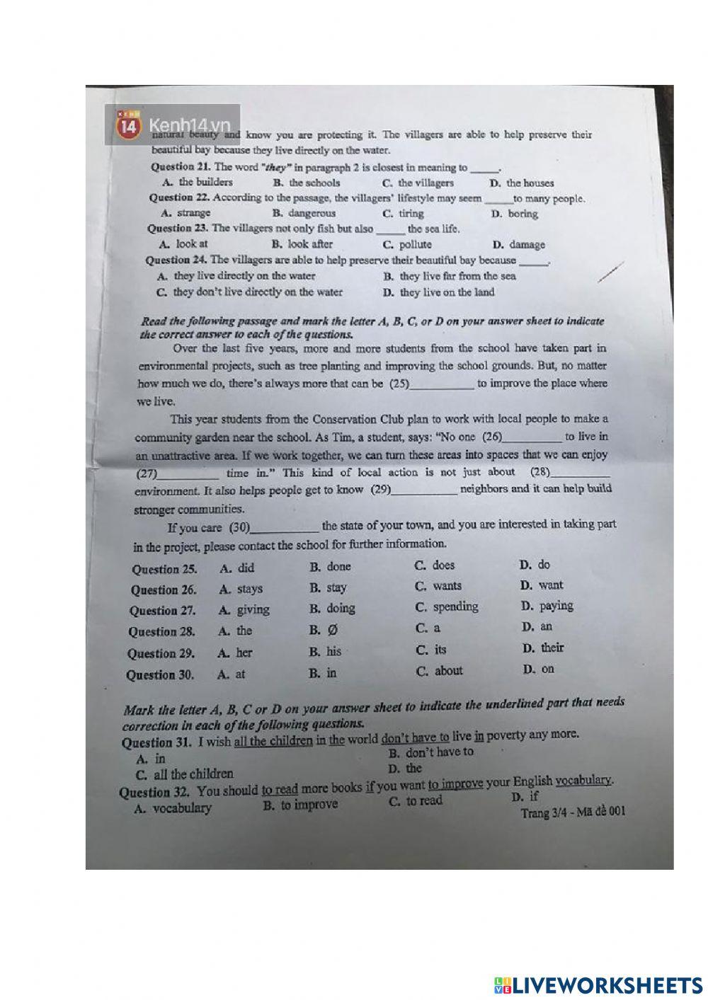 Đề thi tuyển sinh vào 10 Hà Nội 2020
