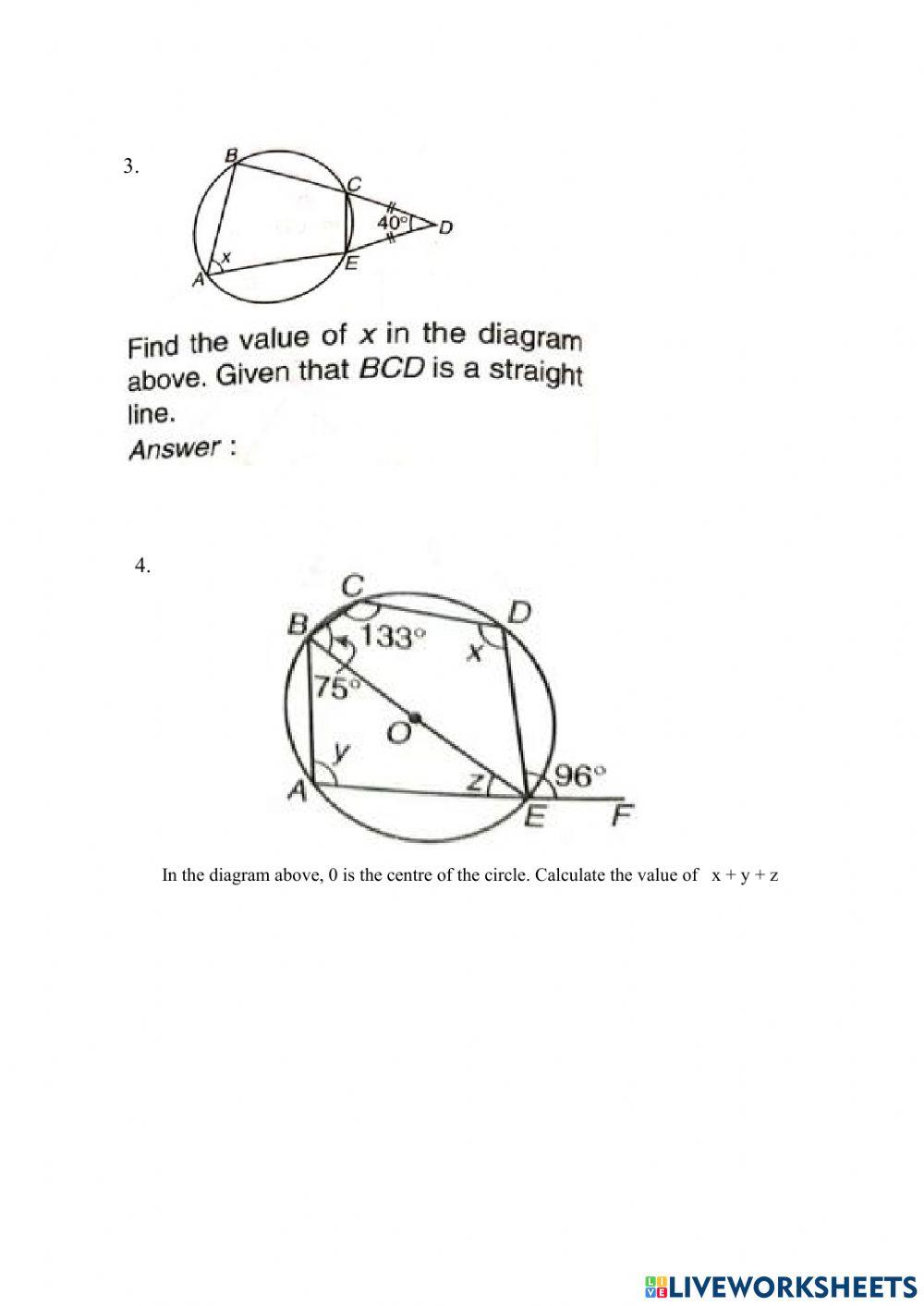 Mathematic: Form 3 :Chapter 6 Angles and Tangents of Circles
