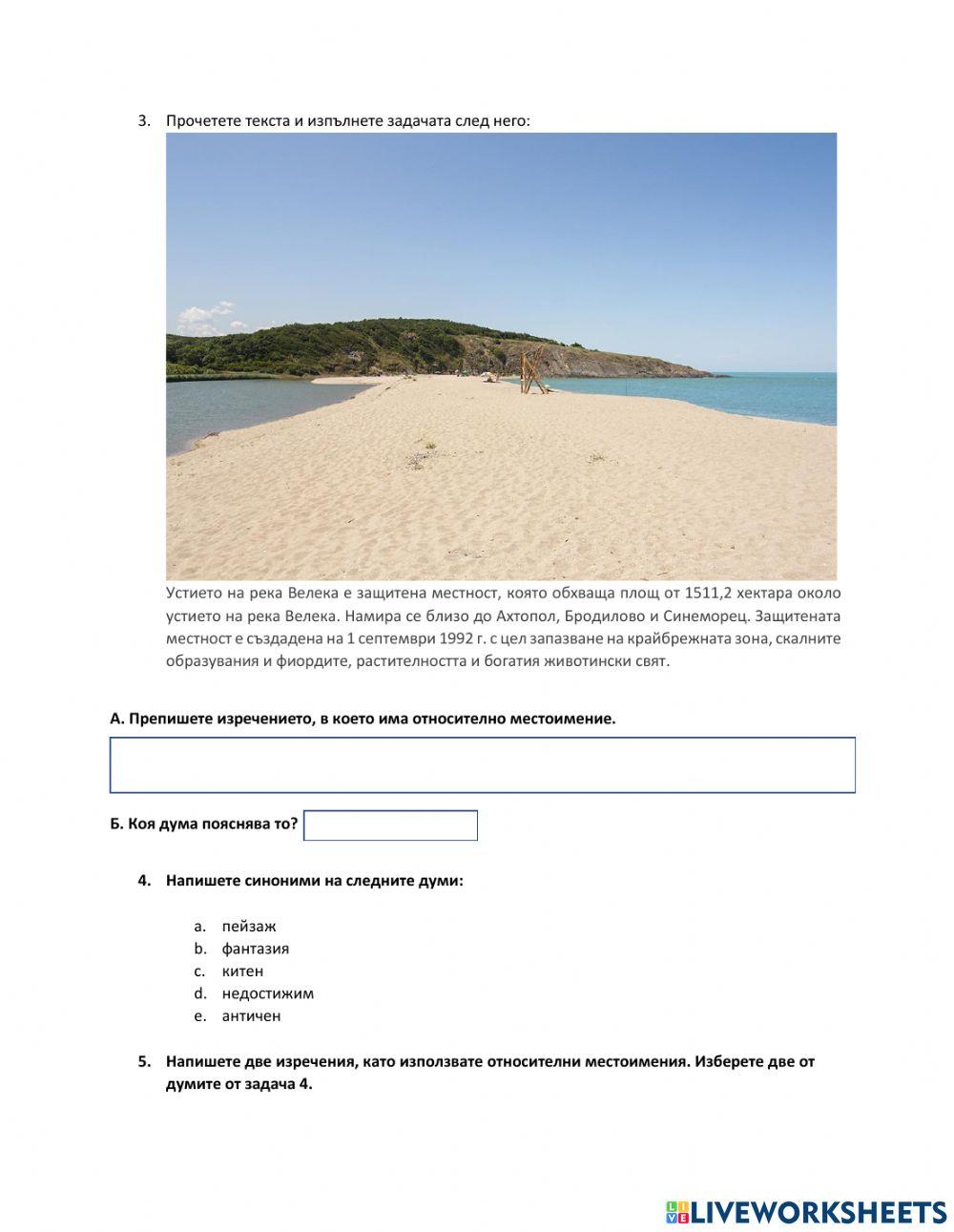 Български език - 5 клас - относителни местоимения