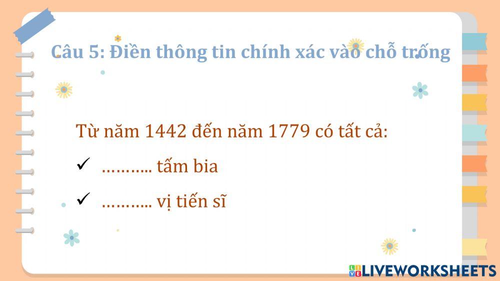 Lớp 5 - Môn Tiếng Việt