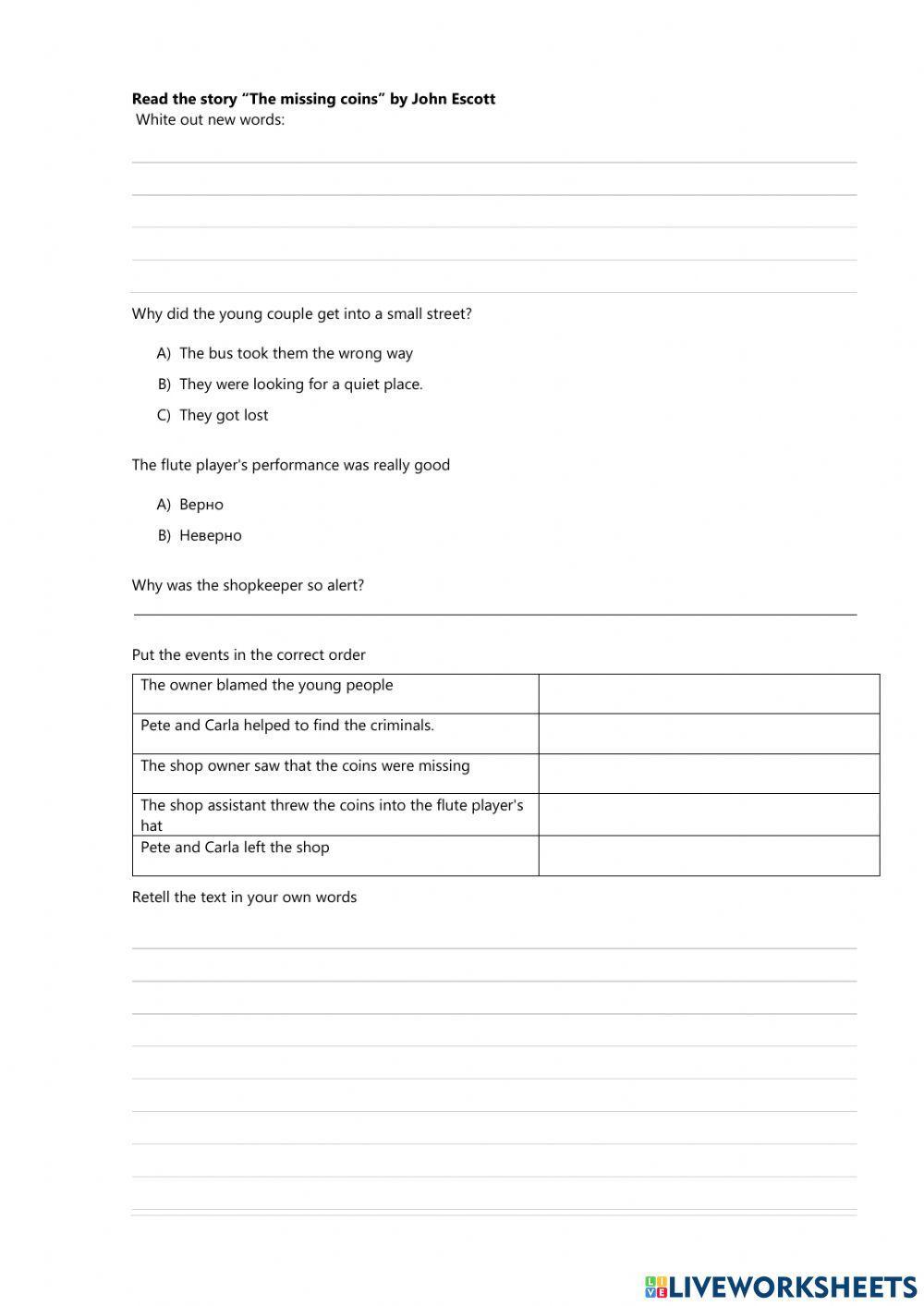 John Escott. The missing coins