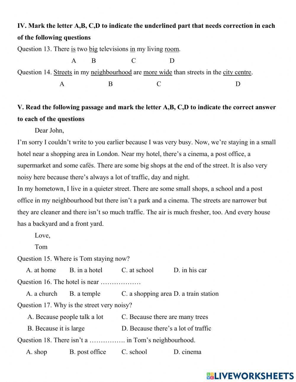 Practice Test 5-Grade 6
