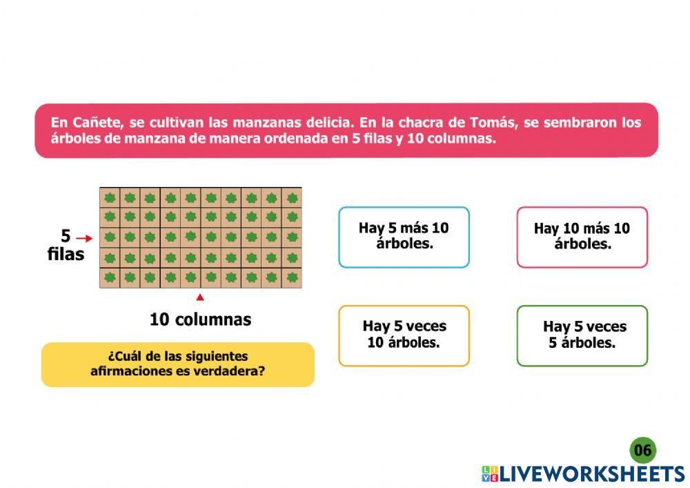 Multiplicaciones filas y columnas