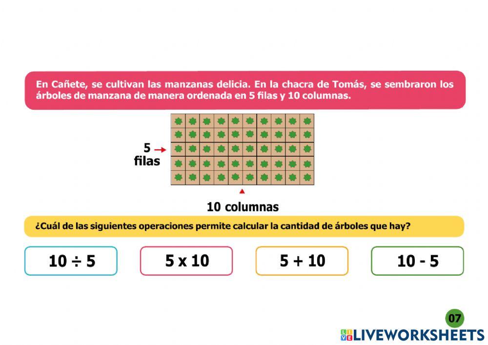 Multiplicaciones filas y columnas