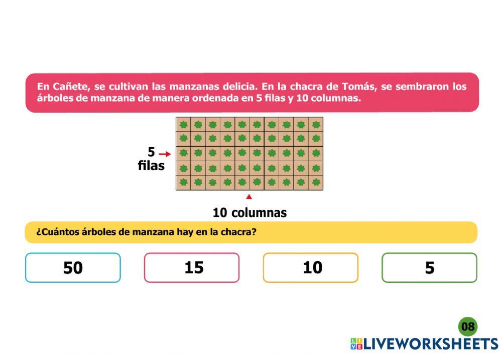 Multiplicaciones filas y columnas