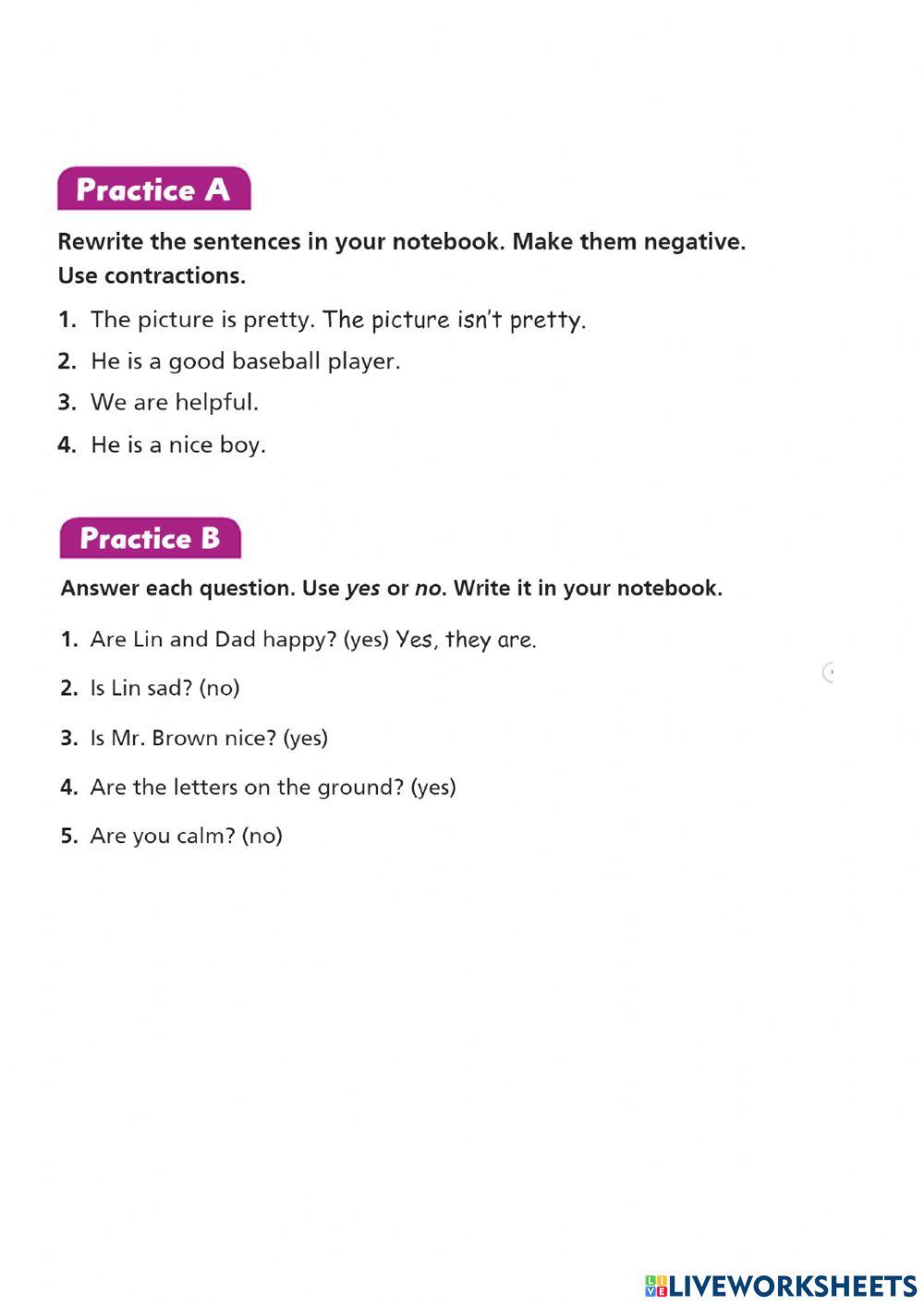 Simple Present :BeVerbs - Exercise