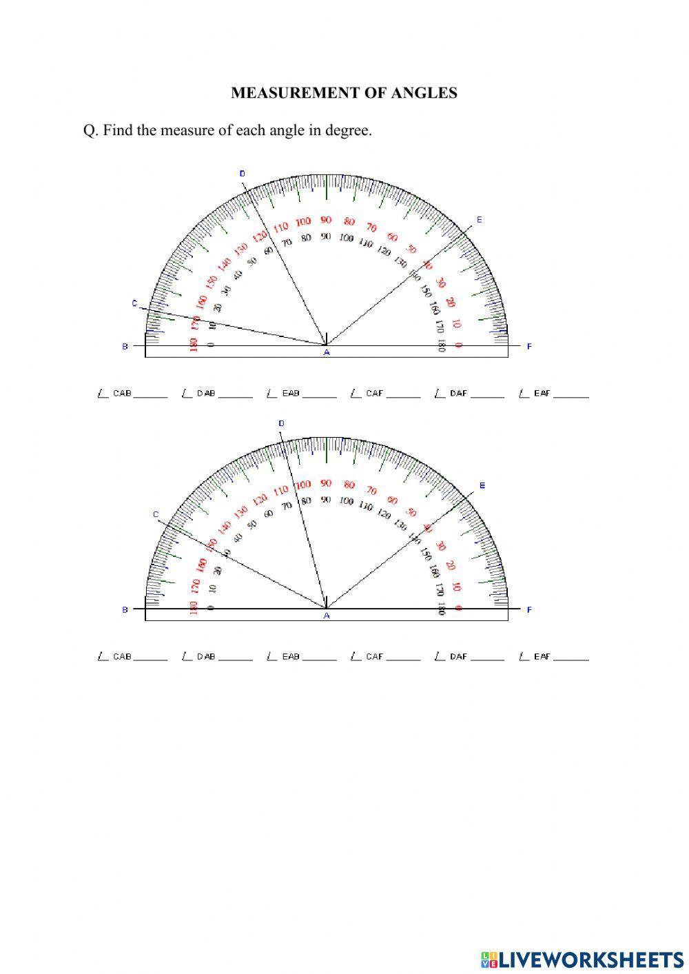 Measurement of angles