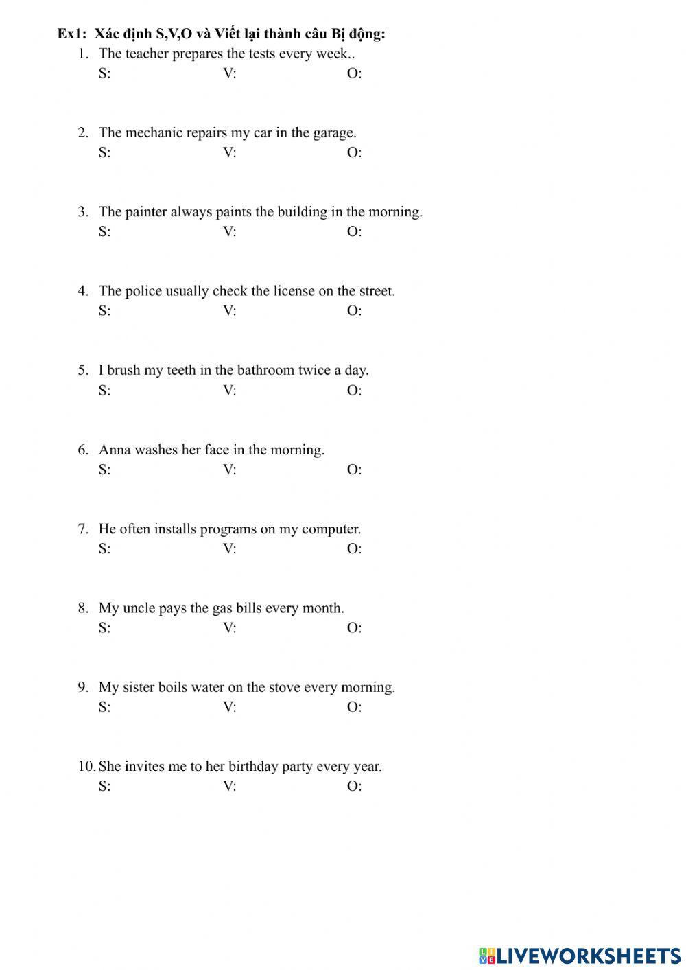 Passive voice Simple present (3)