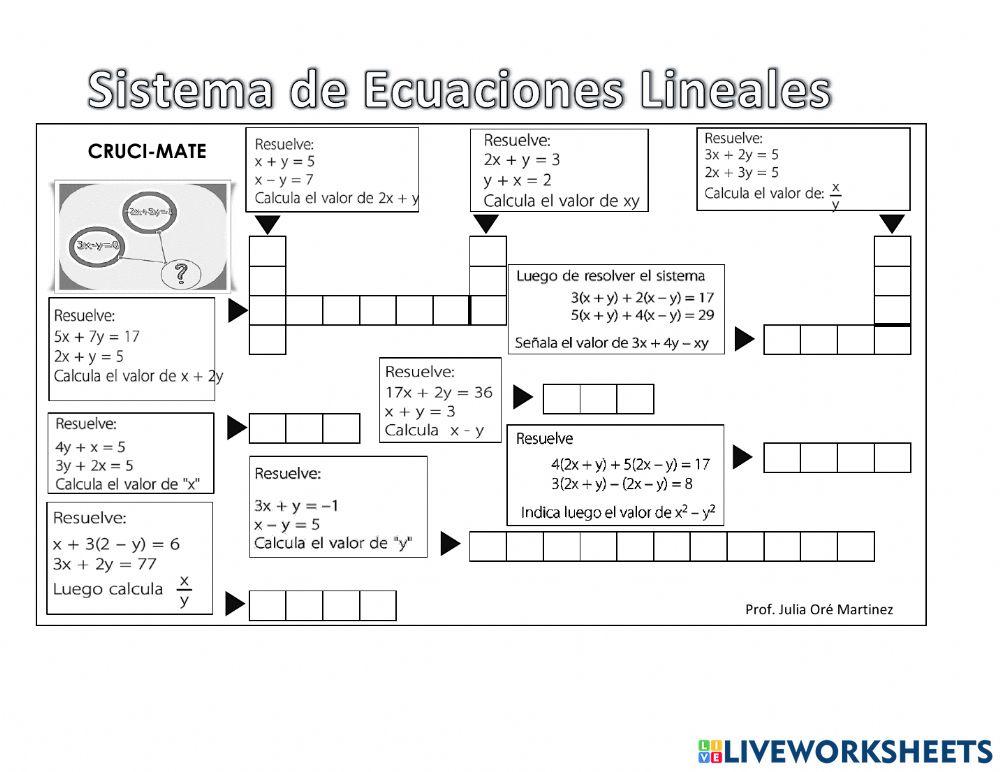 Sistema de ecuaciones