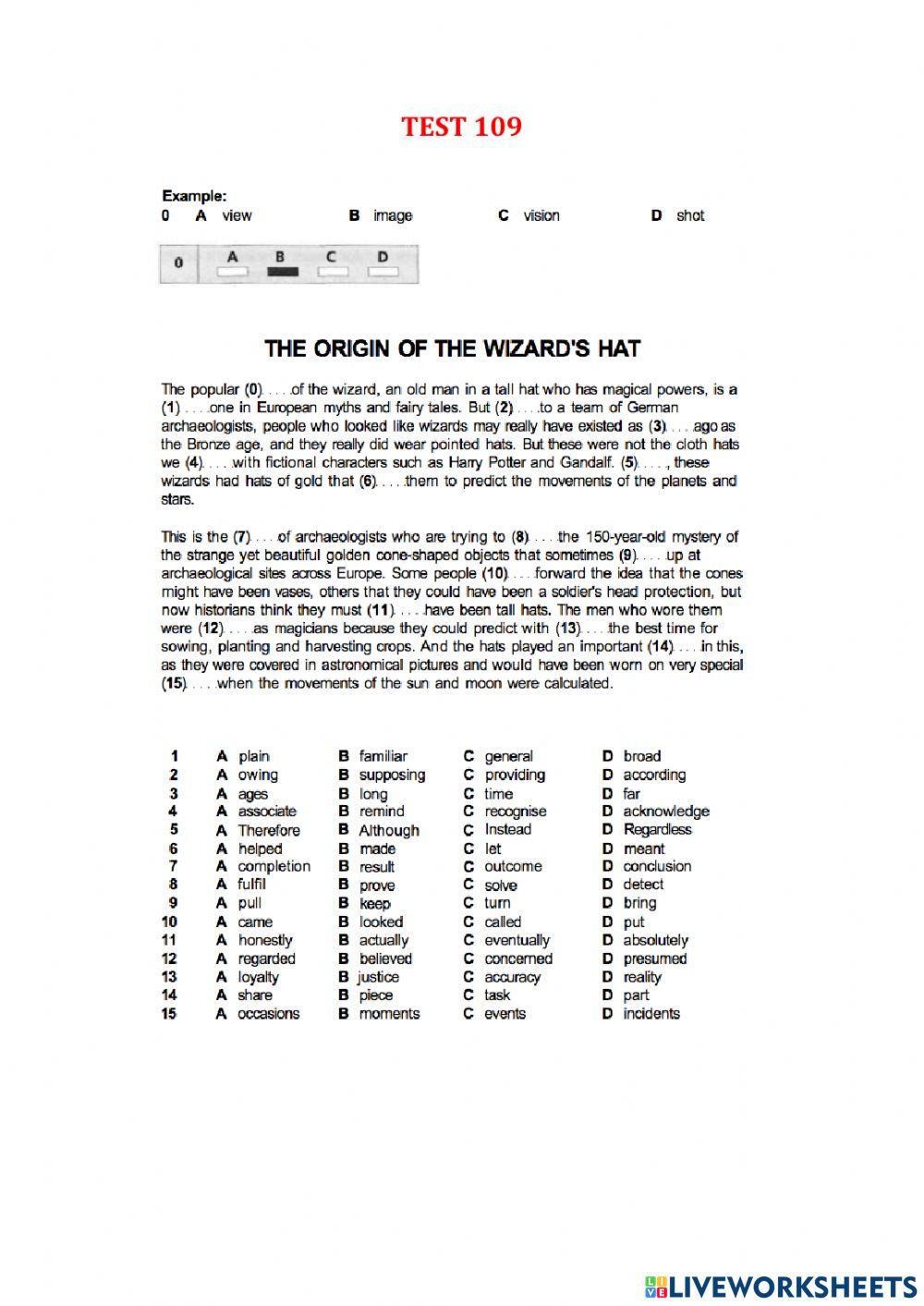 Use of English part 1 - Test 104-111