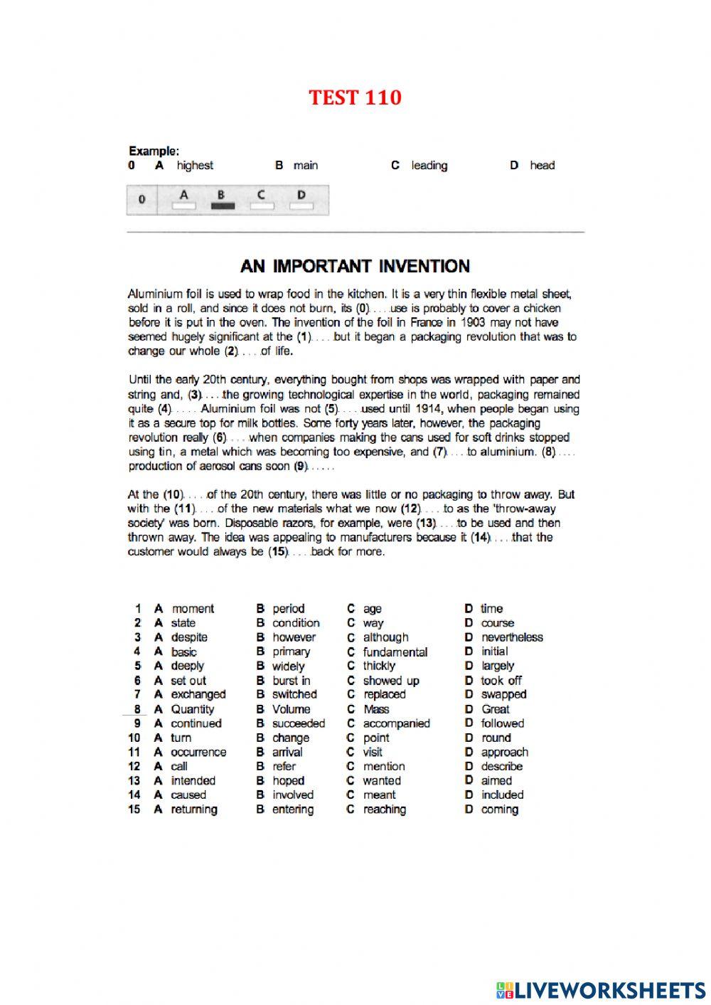 Use of English part 1 - Test 104-111