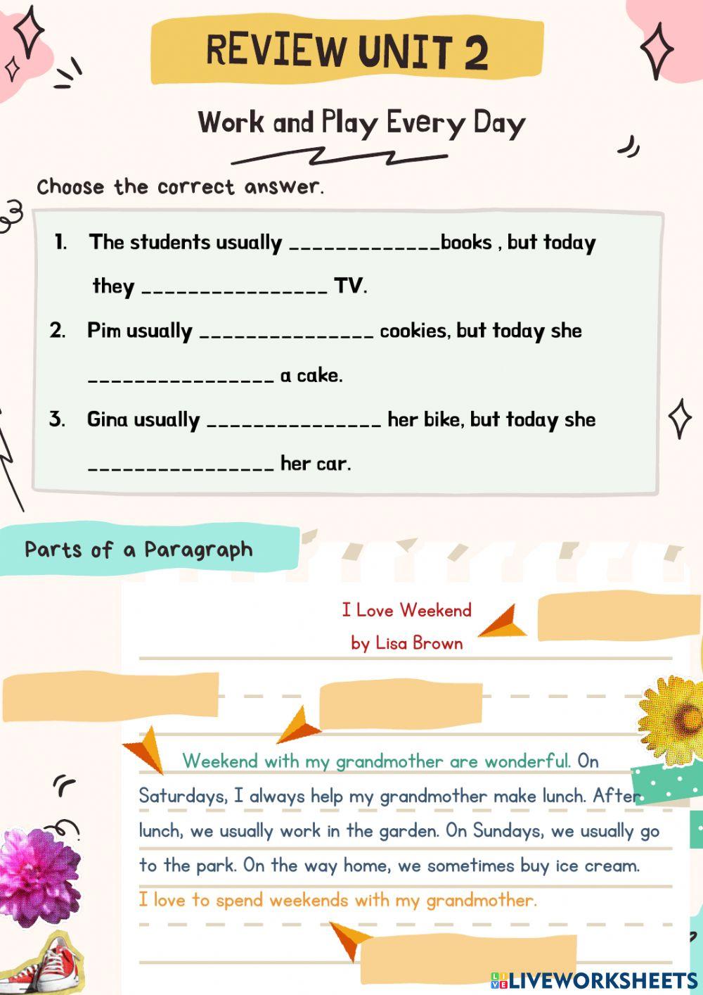 Work and Play Every Day worksheet | Live Worksheets
