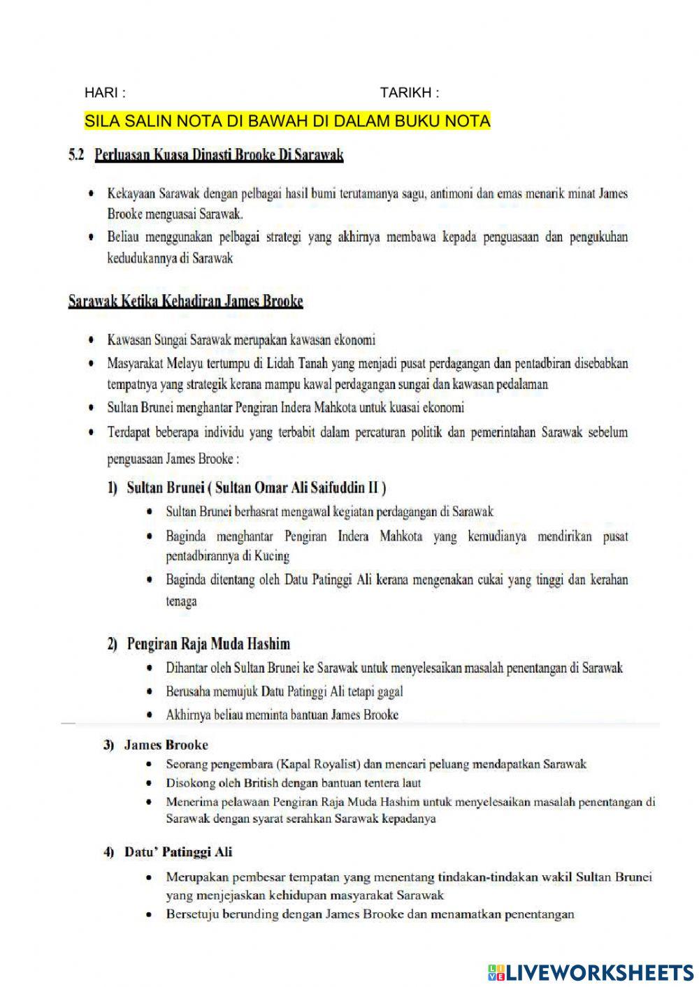 Bab 5 : Pentadbiran Barat di Sarawak dan Sabah