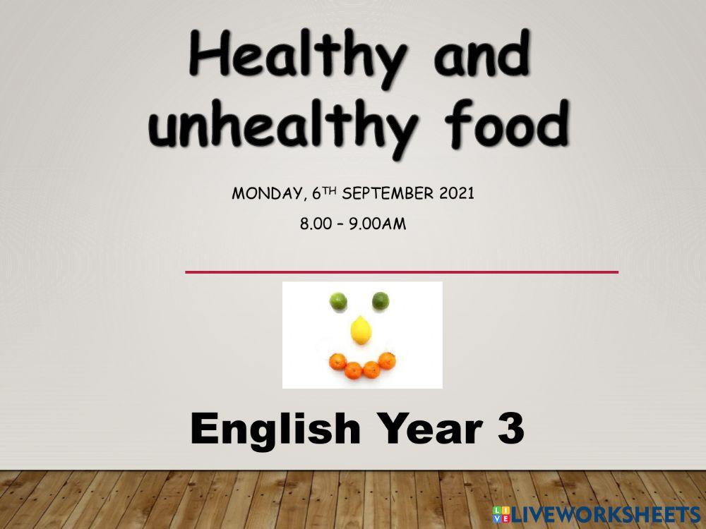 Healthy and unhealthy food