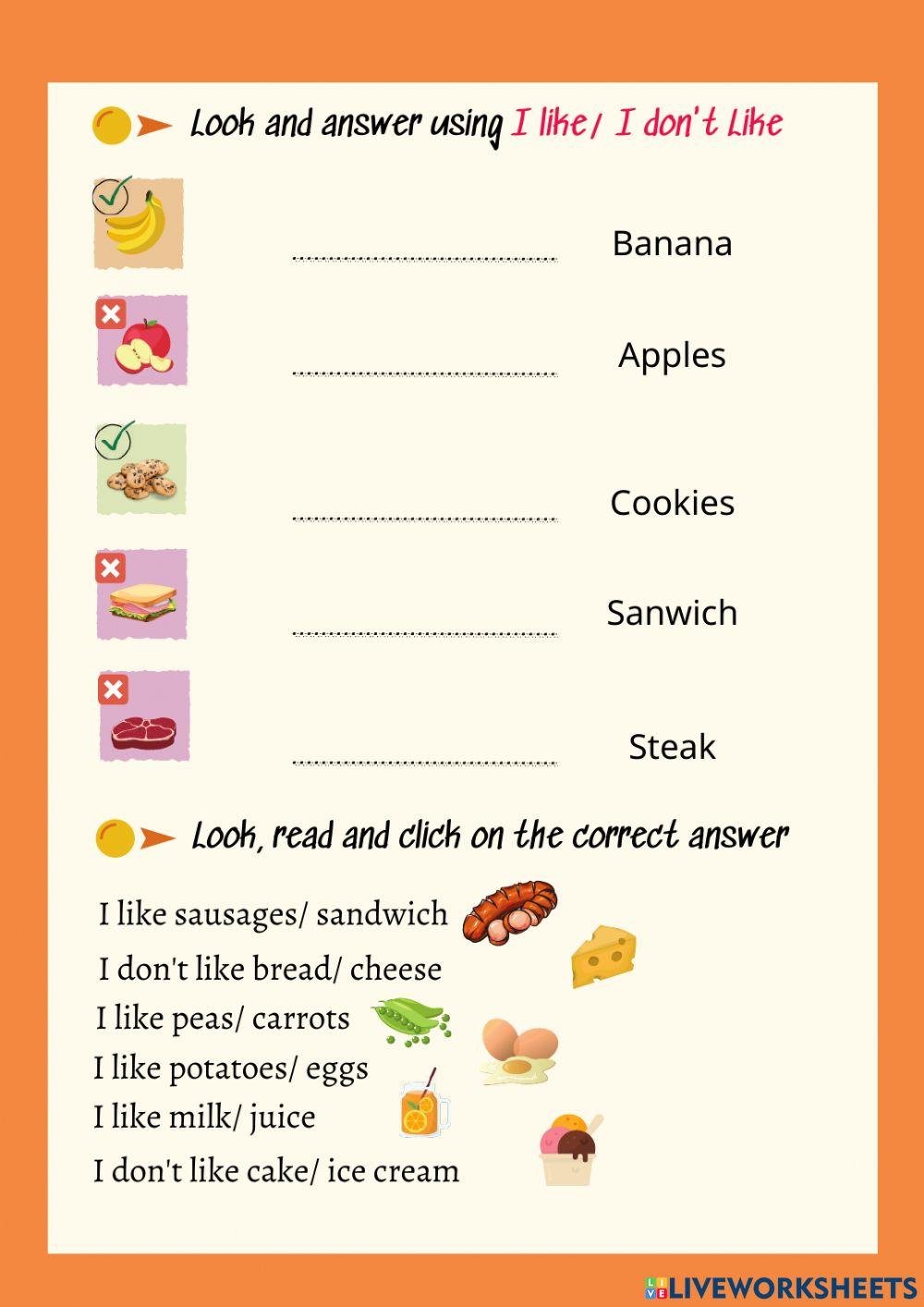 I like and I don't like