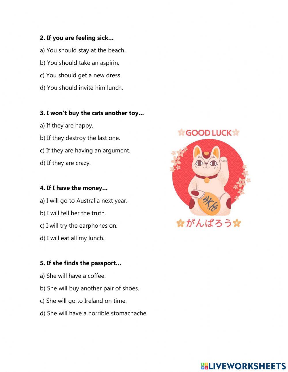 Should have - First conditional