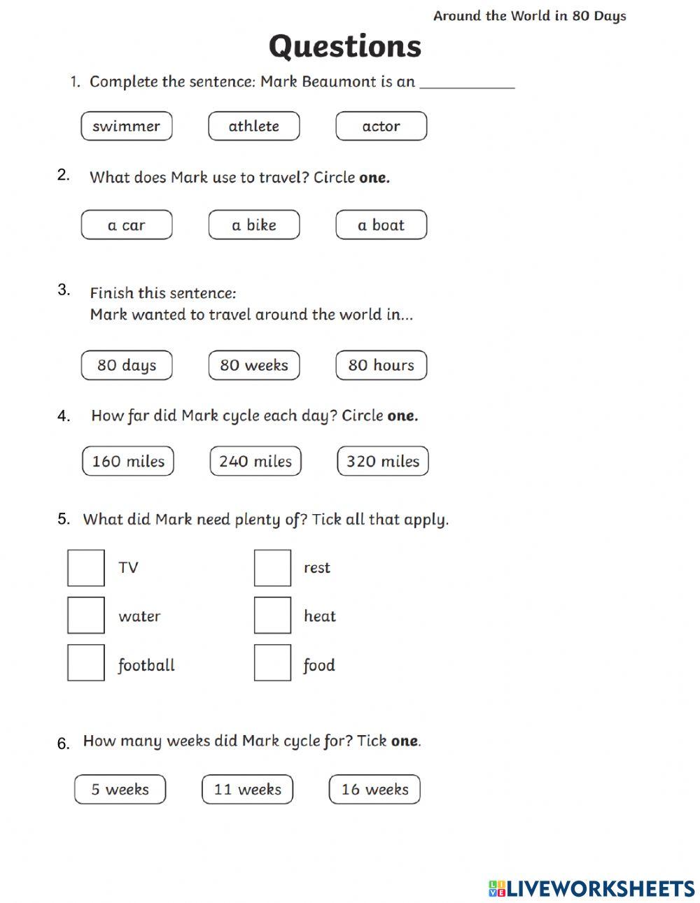Around the World in 80 days.