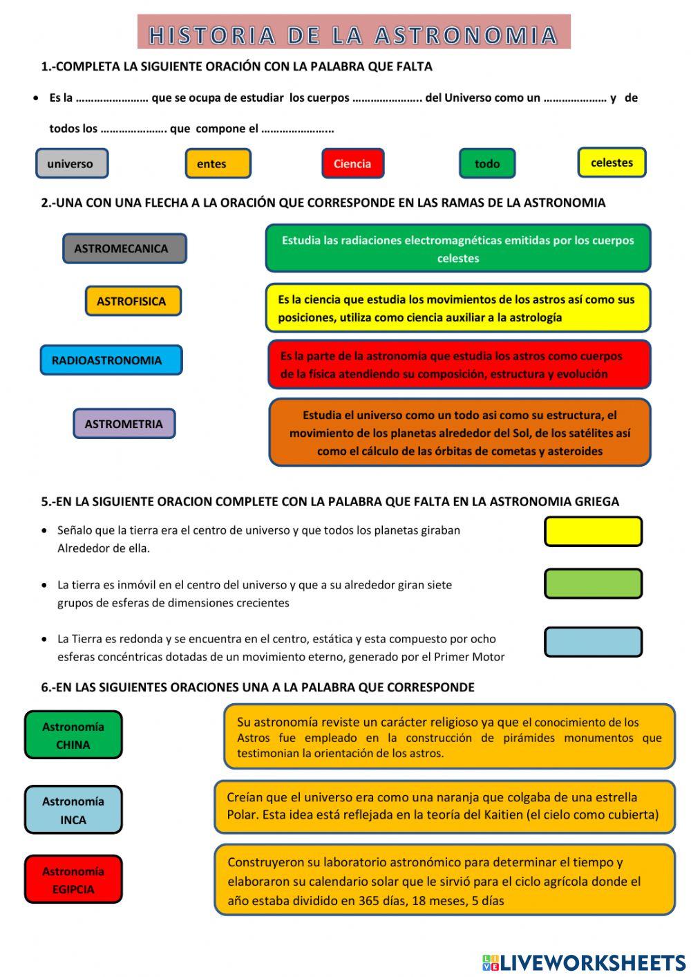 Historia de la Astronomia