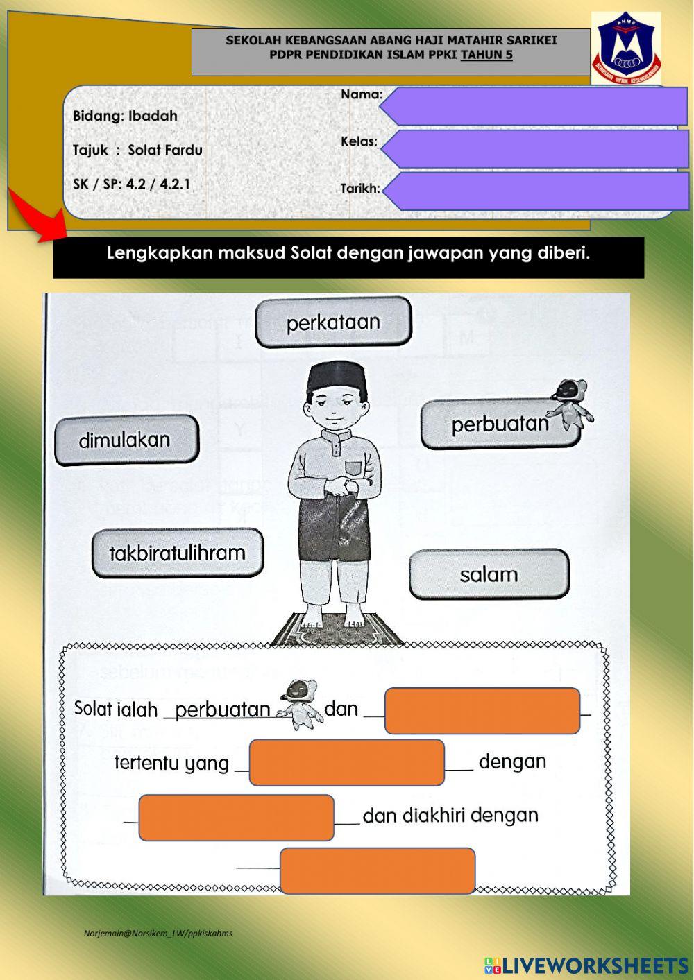M31  IB 4.2.1 Solat fardu PPKI THN 5