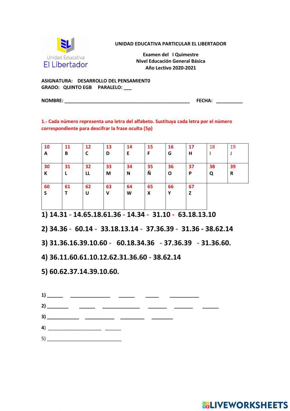 Desarrollo del pensamiento