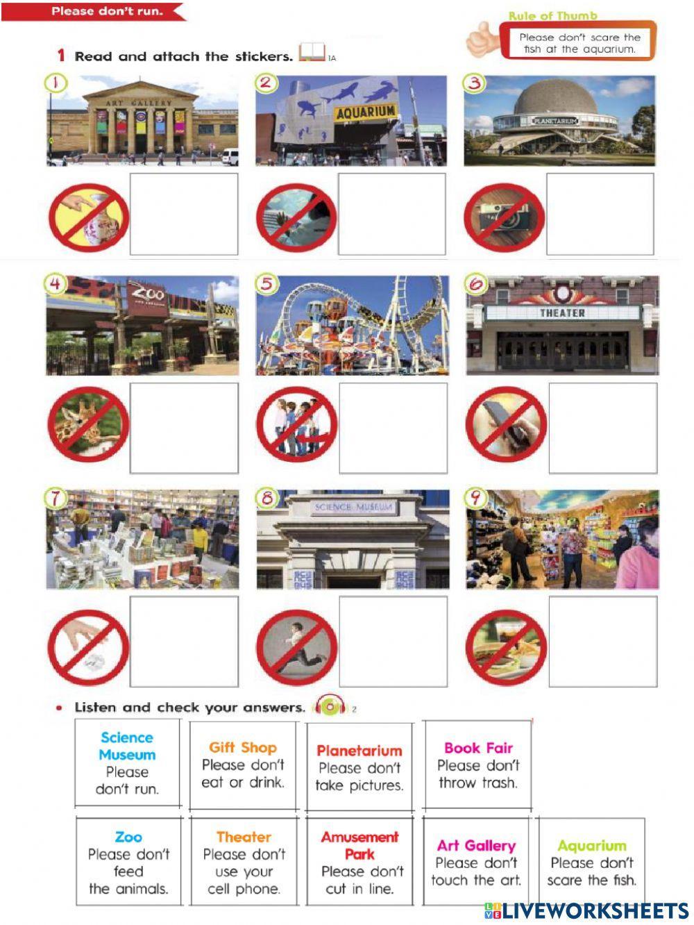 PAGE 5 STICKERS Liveworksheet