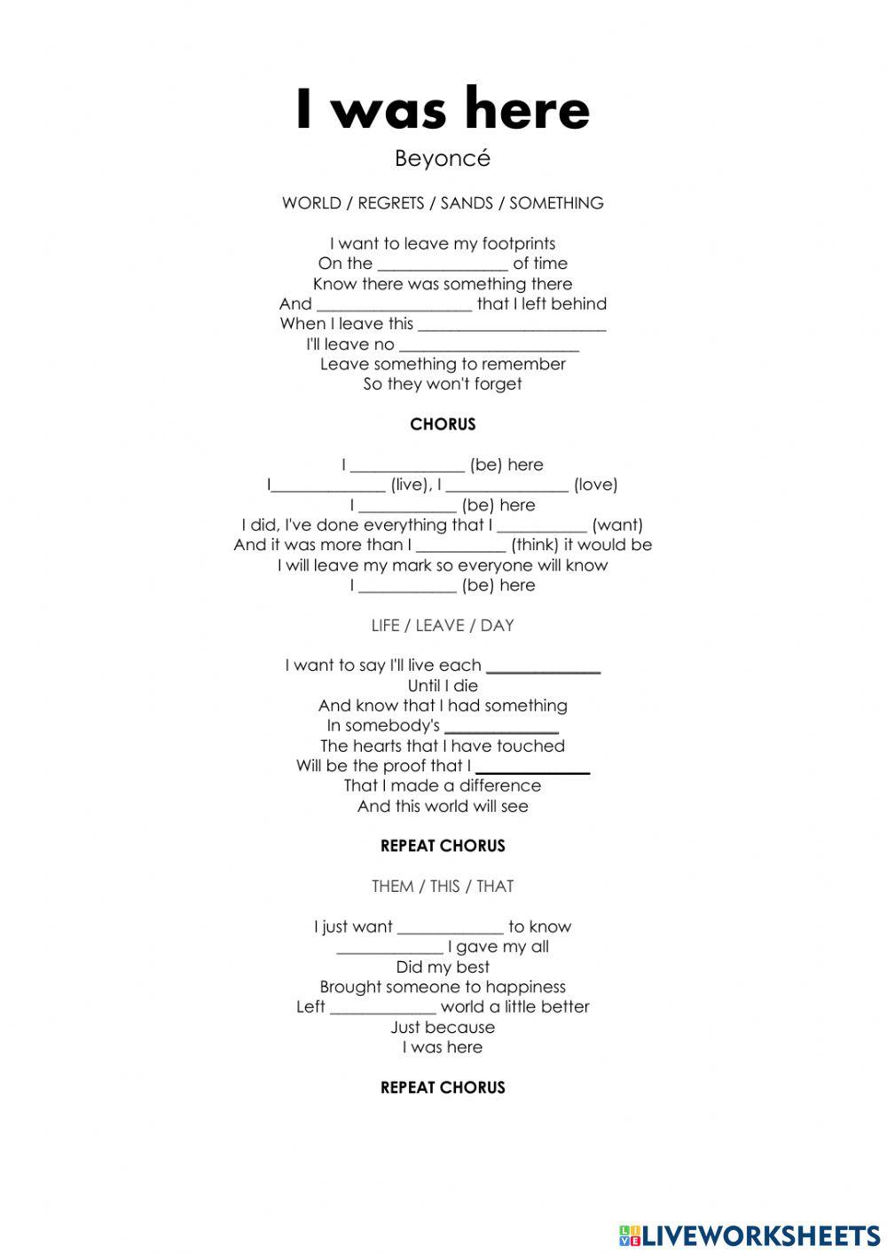 I was here (Beyonce)