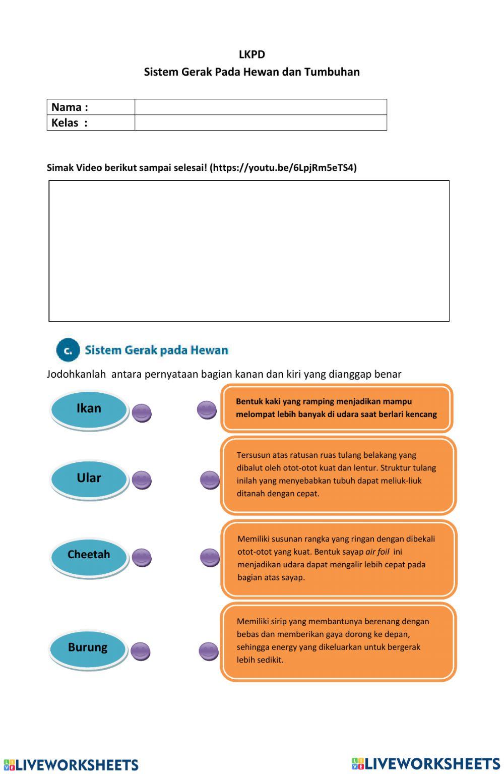 Gerak hewan dan tumbuhan