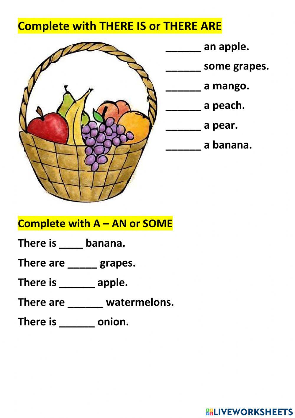 1464642 fruit vegetables a an some there is