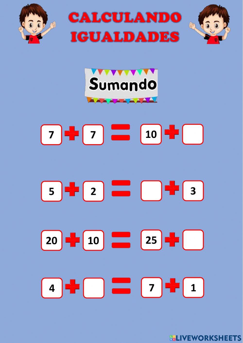 Calculando igualdades