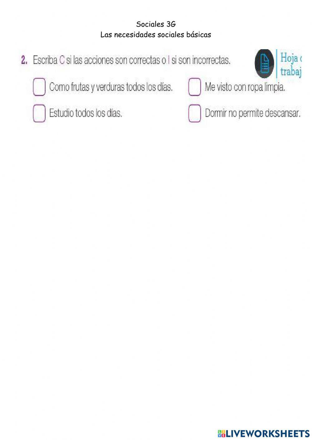 Sociales 3G-Las necesidades sociales