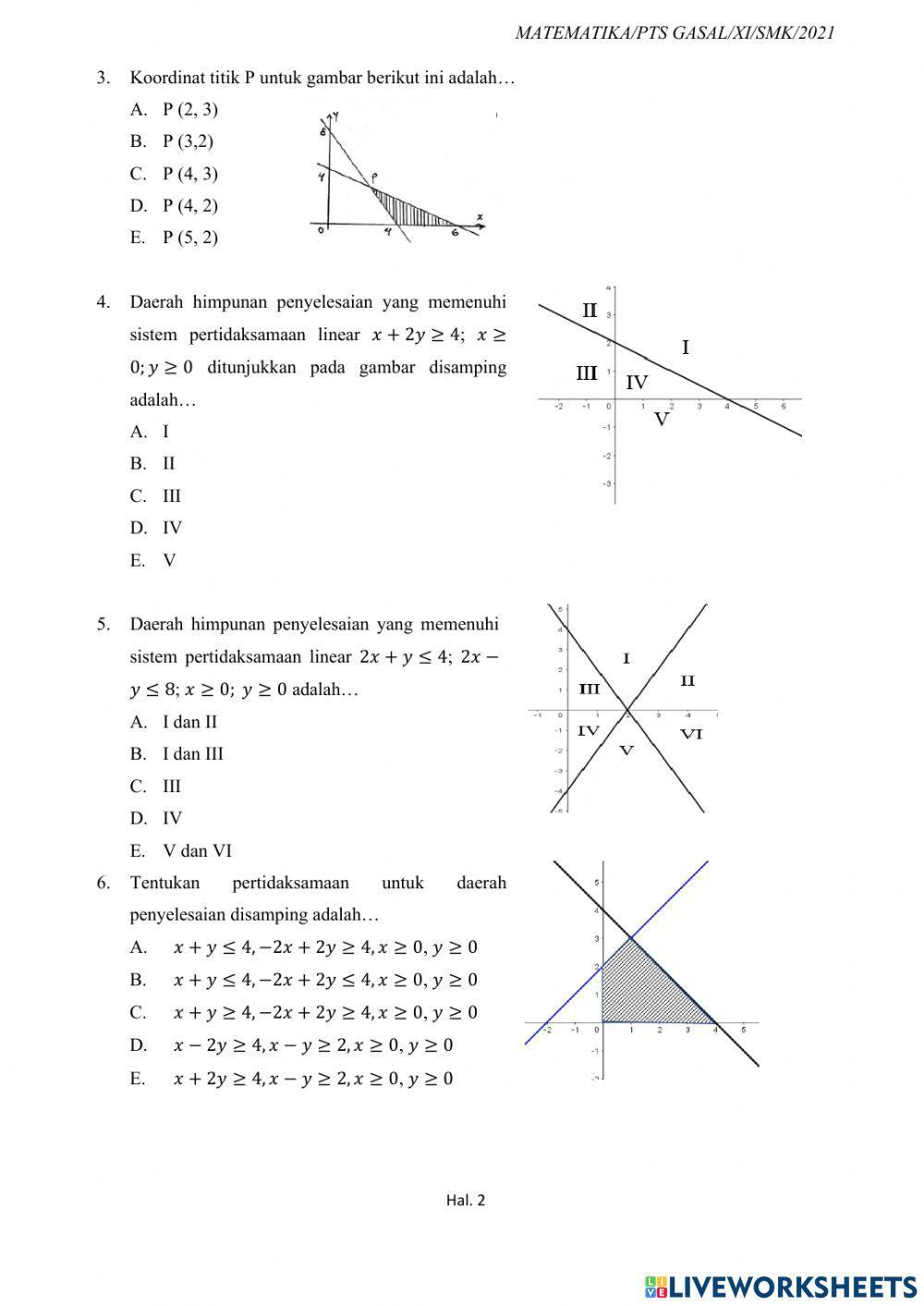 Pts ganjil matematika kelas xi