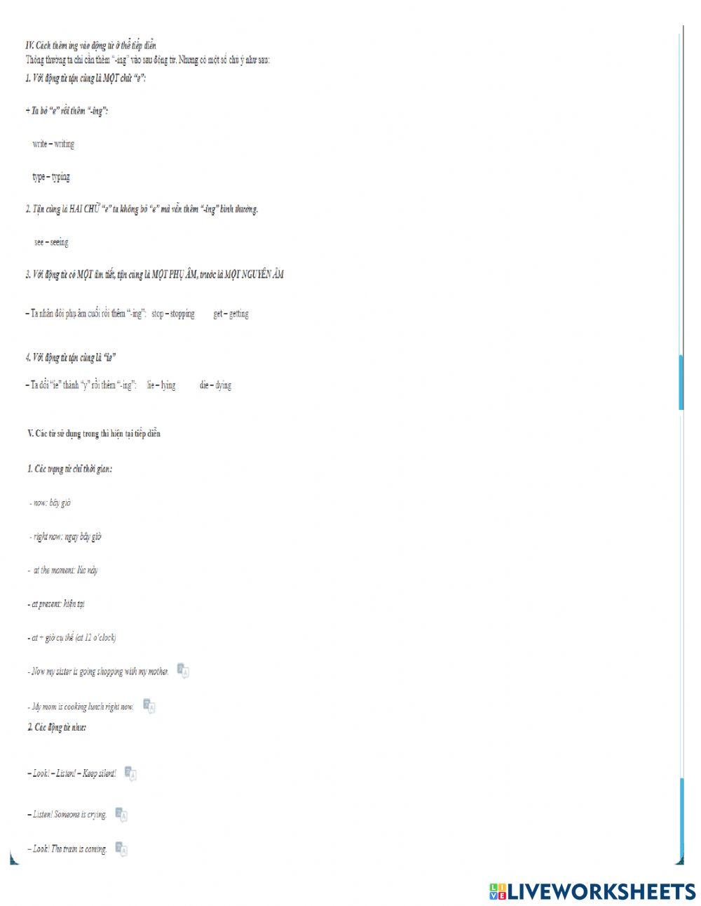 Present simple-continous