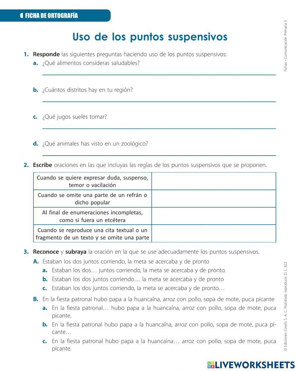 Uso de los puntos suspensivos