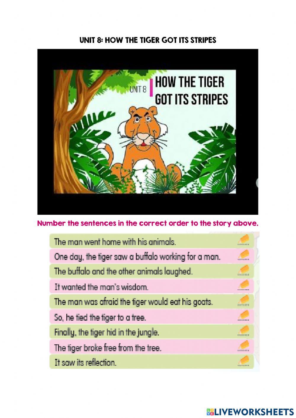 Unit 8: How the tiger got its stripes
