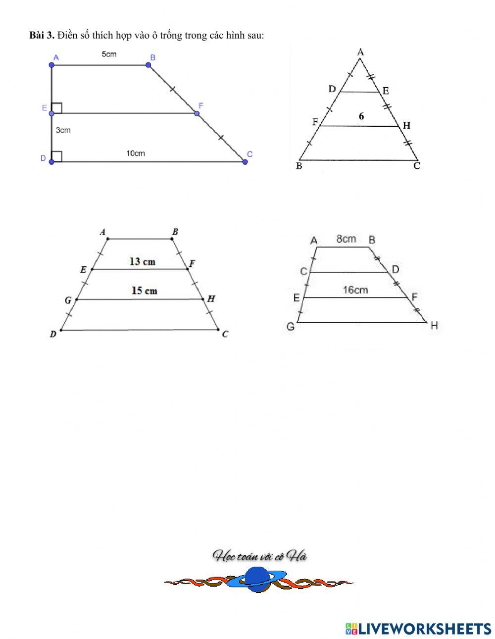 Đường trung bình của tam giác, của hình thang