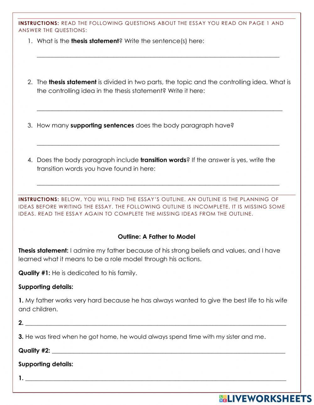 Organizing and developing an essay