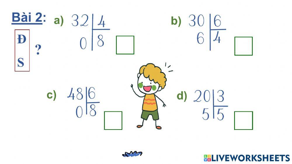 Phép chia hết và phép chiia có dư