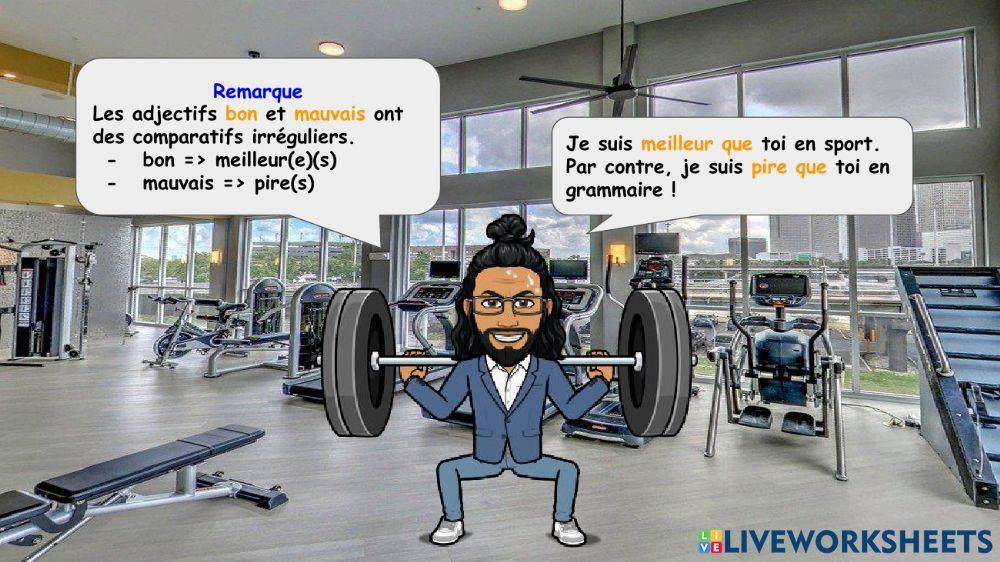 La comparaison d'adjectifs