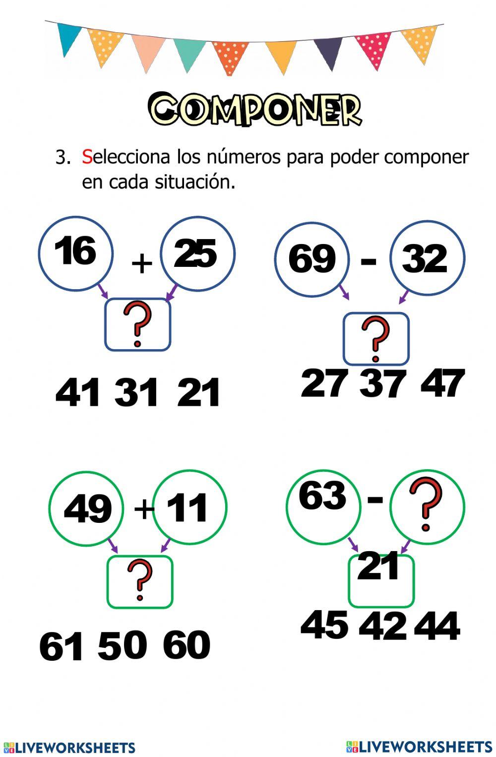 Composición y descomposición de números