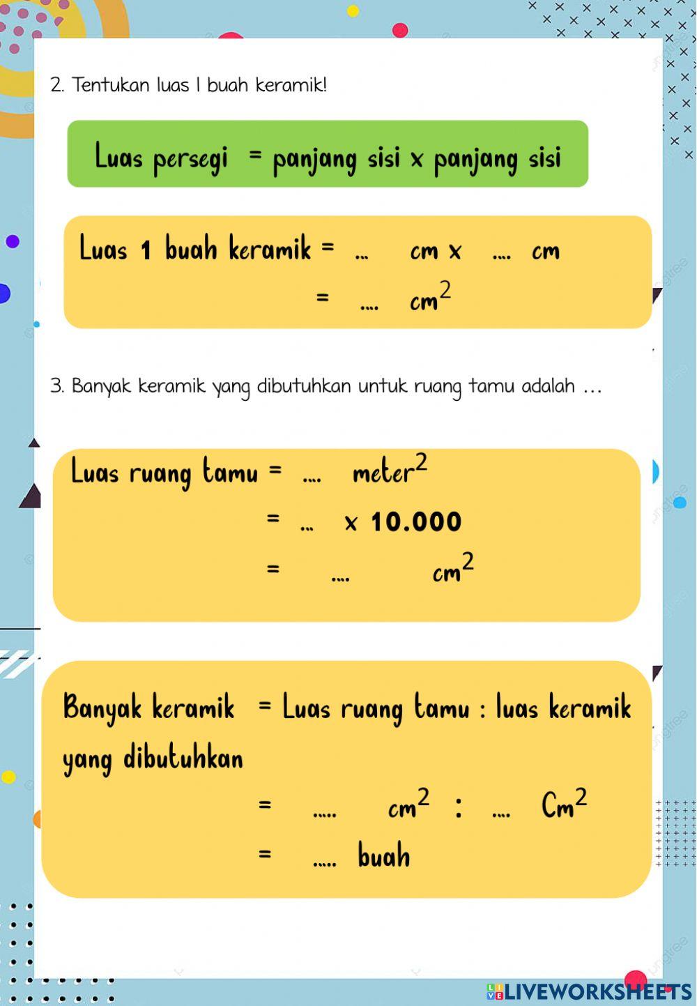 Luas Persegi Panjang (Numerasi)