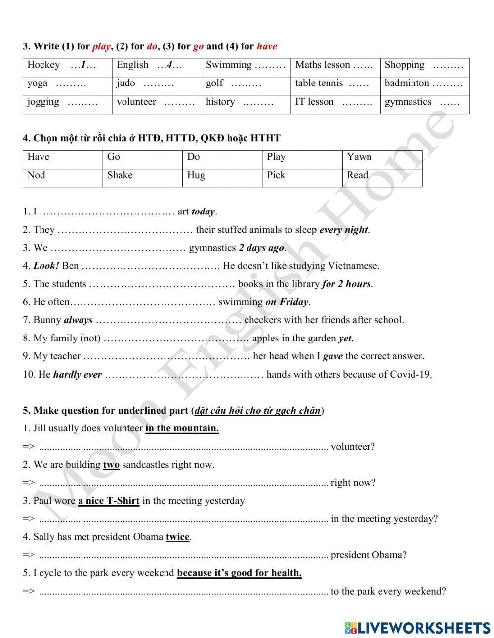 3009 Grade 5 So sánh hơn more + do have play go