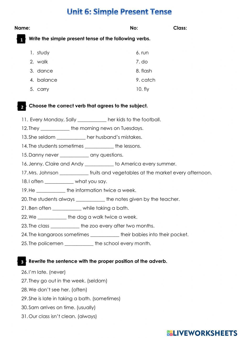 Simple Present Tense