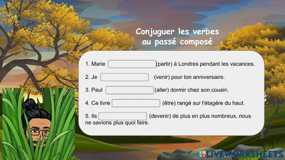 Le passé composé, l'auxiliaire être