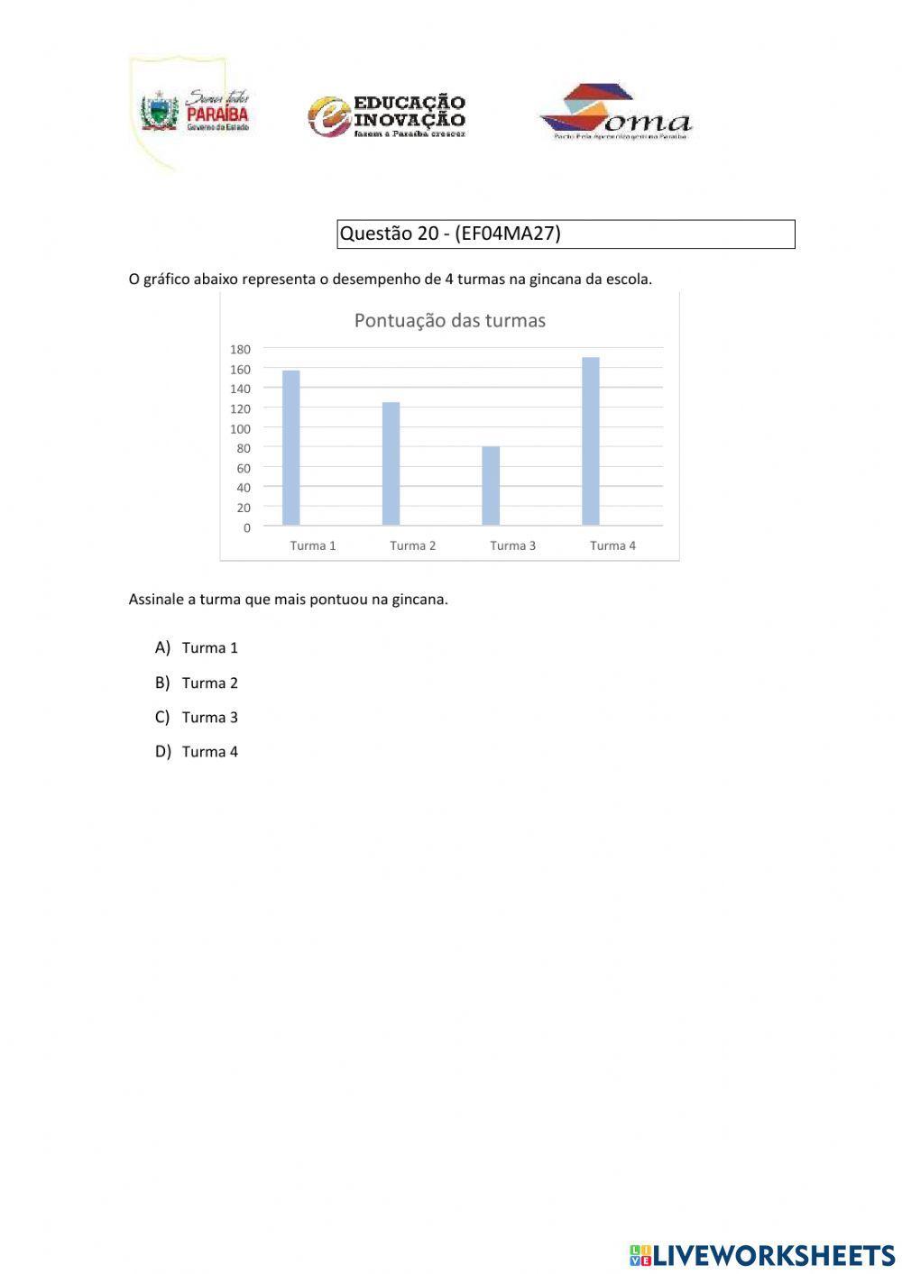 Simulado de matemática parte - 2